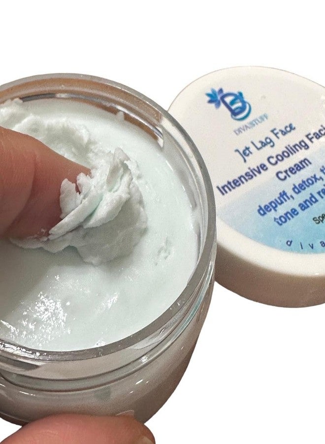 Diva Stuff Jet Lag Face Intensive Cooling Cream Clay Facial Mask, Depuff, Detox, Tighten, Tone and Rejuvenate, 2 oz - Image 5